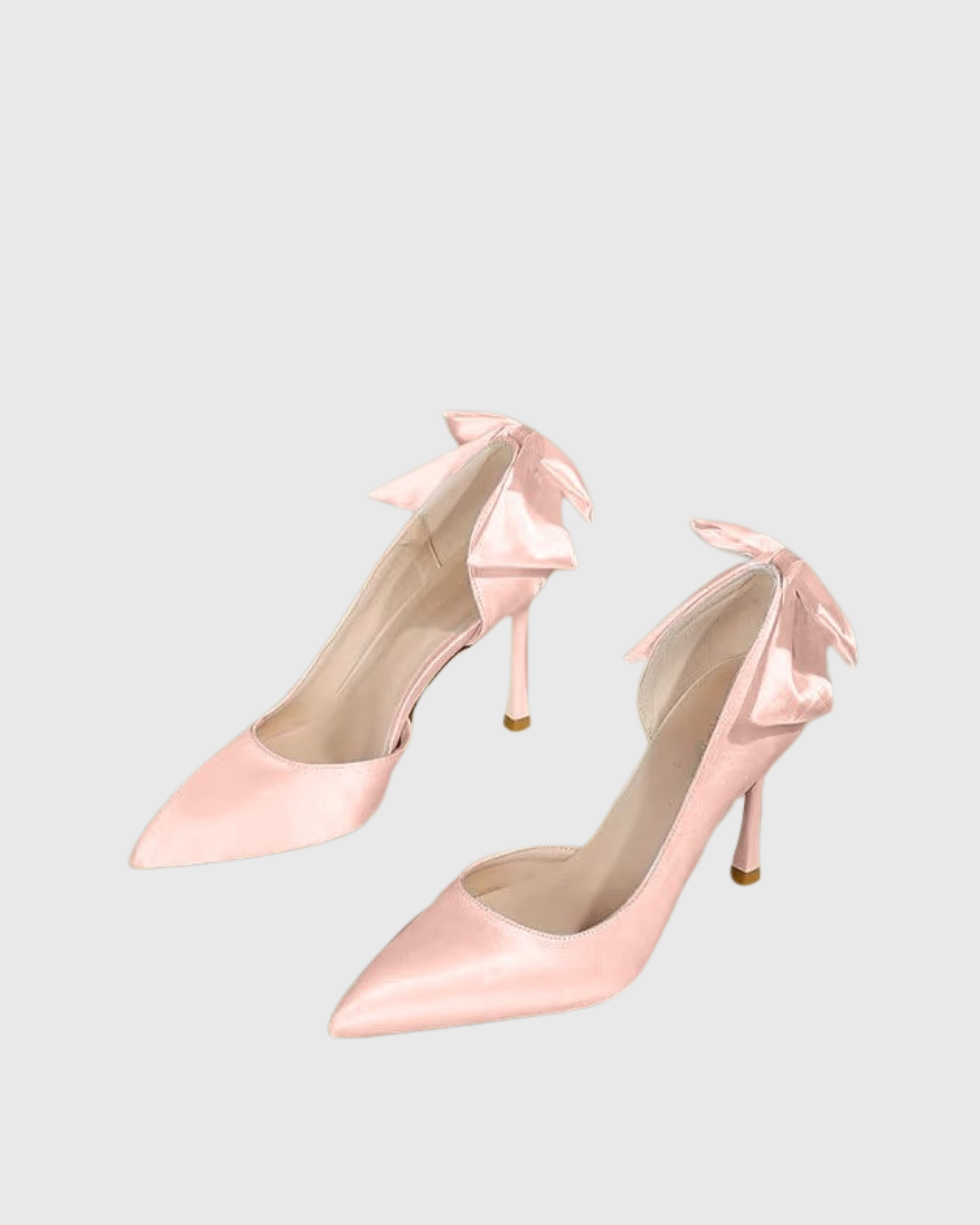 Fabrizia Bow Side Open Pumps In Peach