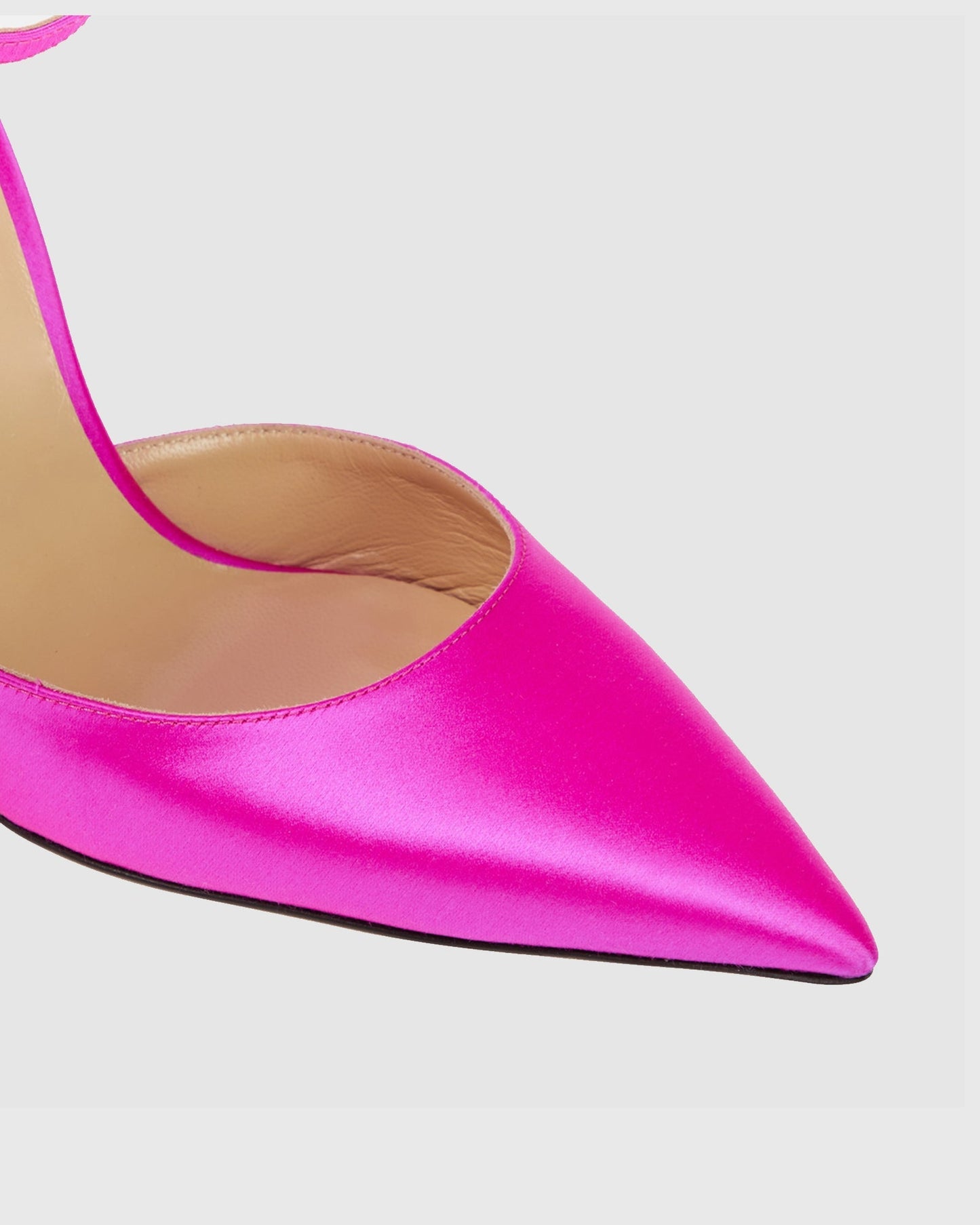 Fabrizia Bow Embellished Satin Pumps In Hot Pink