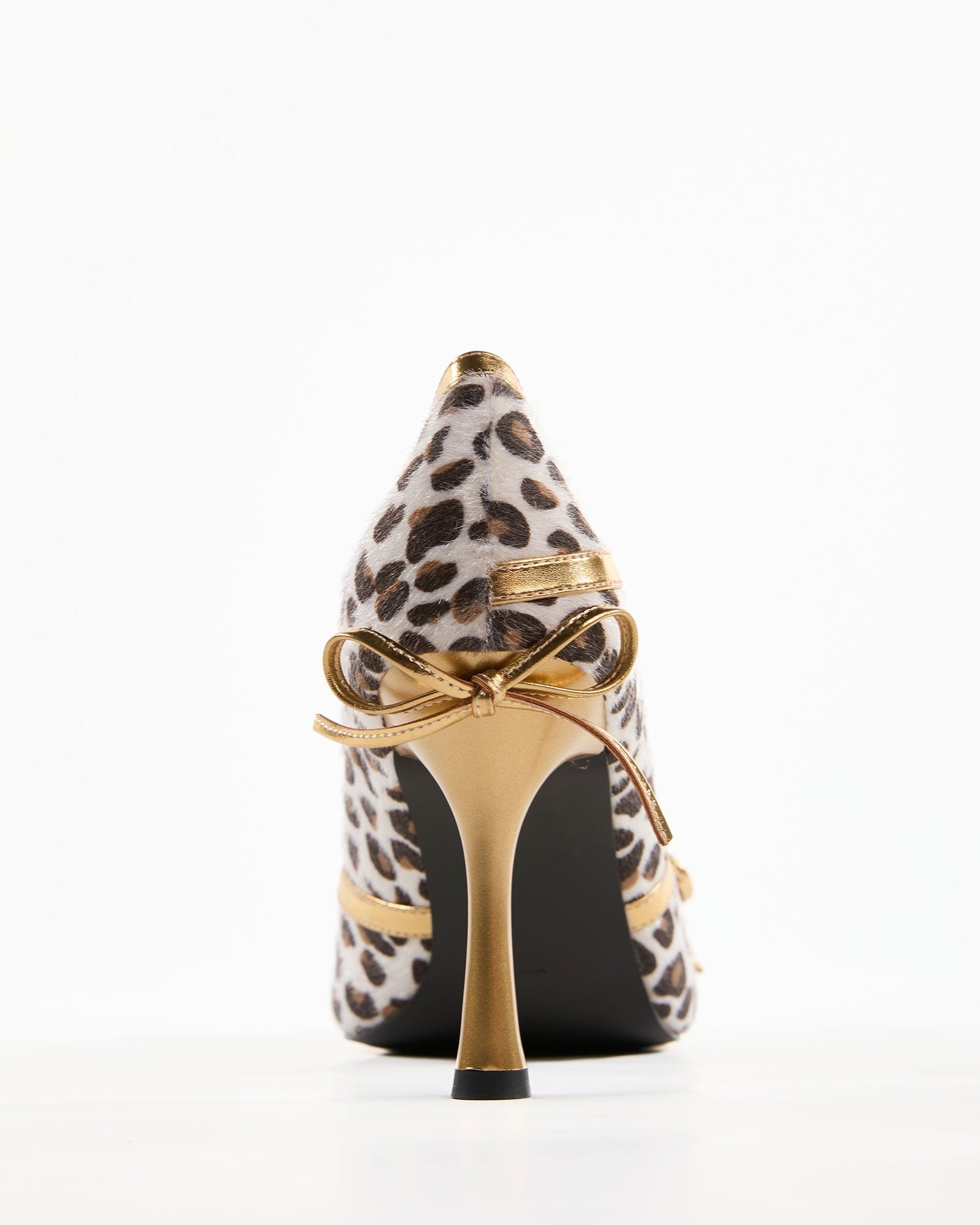 Fadel Vintage Leopard Print Open Toe Pumps