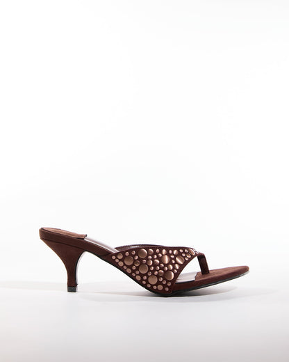 Federica Metal Embellished Thong Toe Slippers