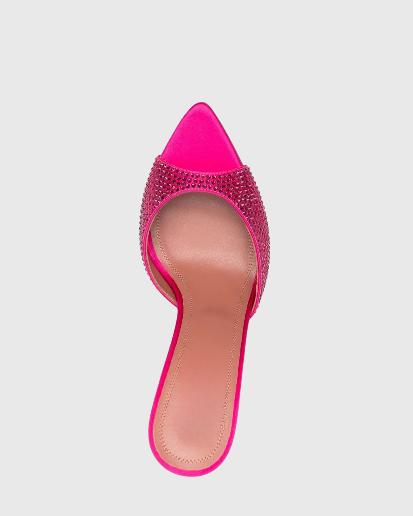 Fedora Rhinestone Flared Heels In Hot Pink
