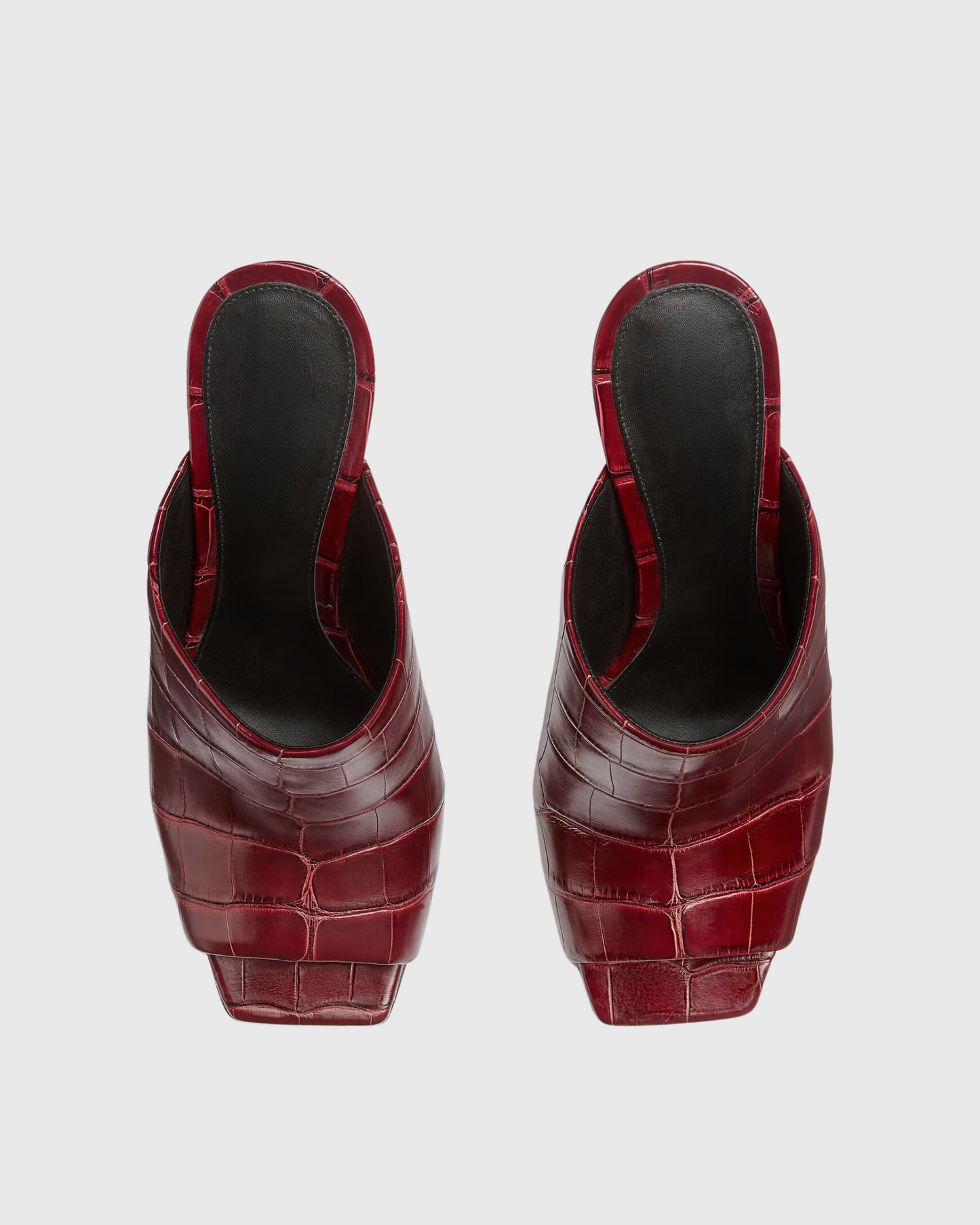 Fiamma Crocodile Texture Metal Knot Slippers In Wine