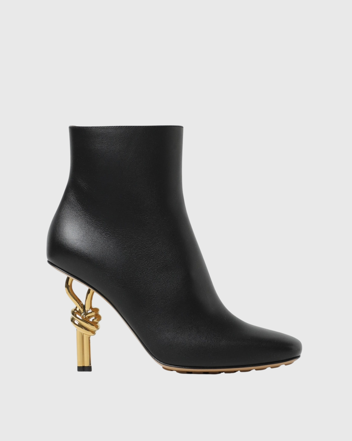 Fiamma Leather Metal Knot Ankle Boots In Black