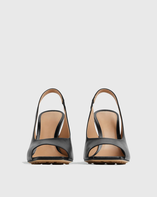 Fiamma Leather Metal Knot Sandals In Black