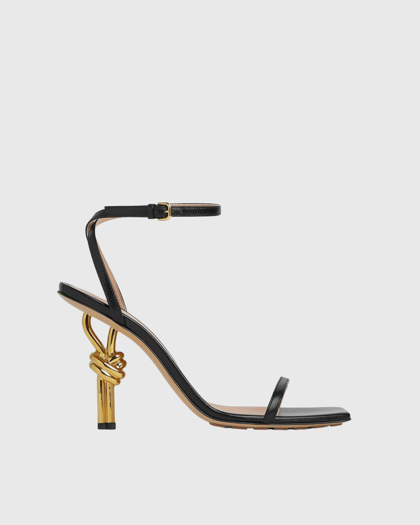 Fiamma Metal Knot Sandals In Black