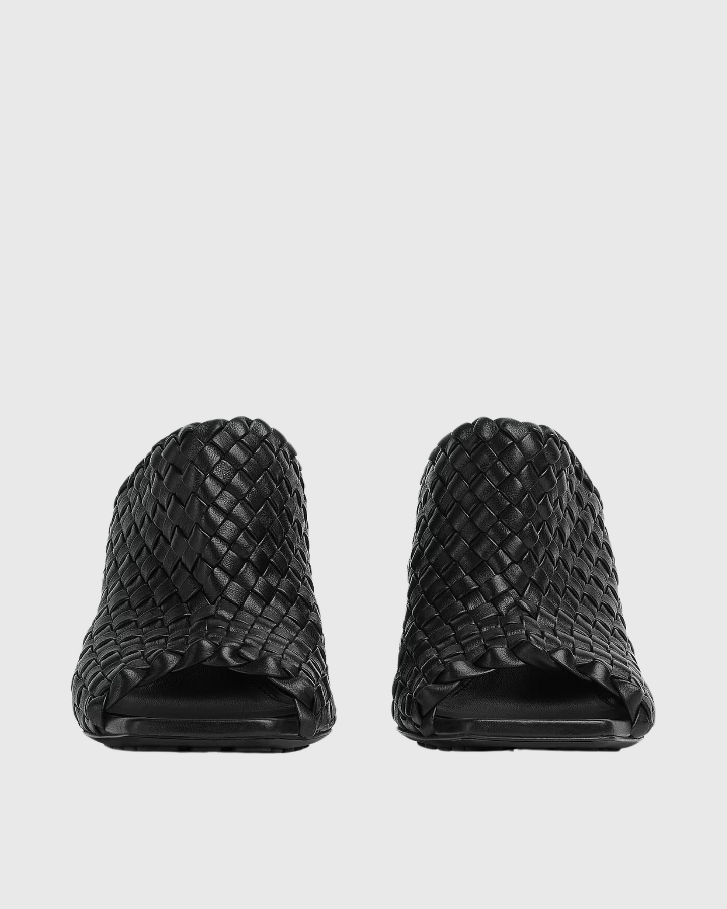 Fiamma Woven Metal Knot Mules In Black