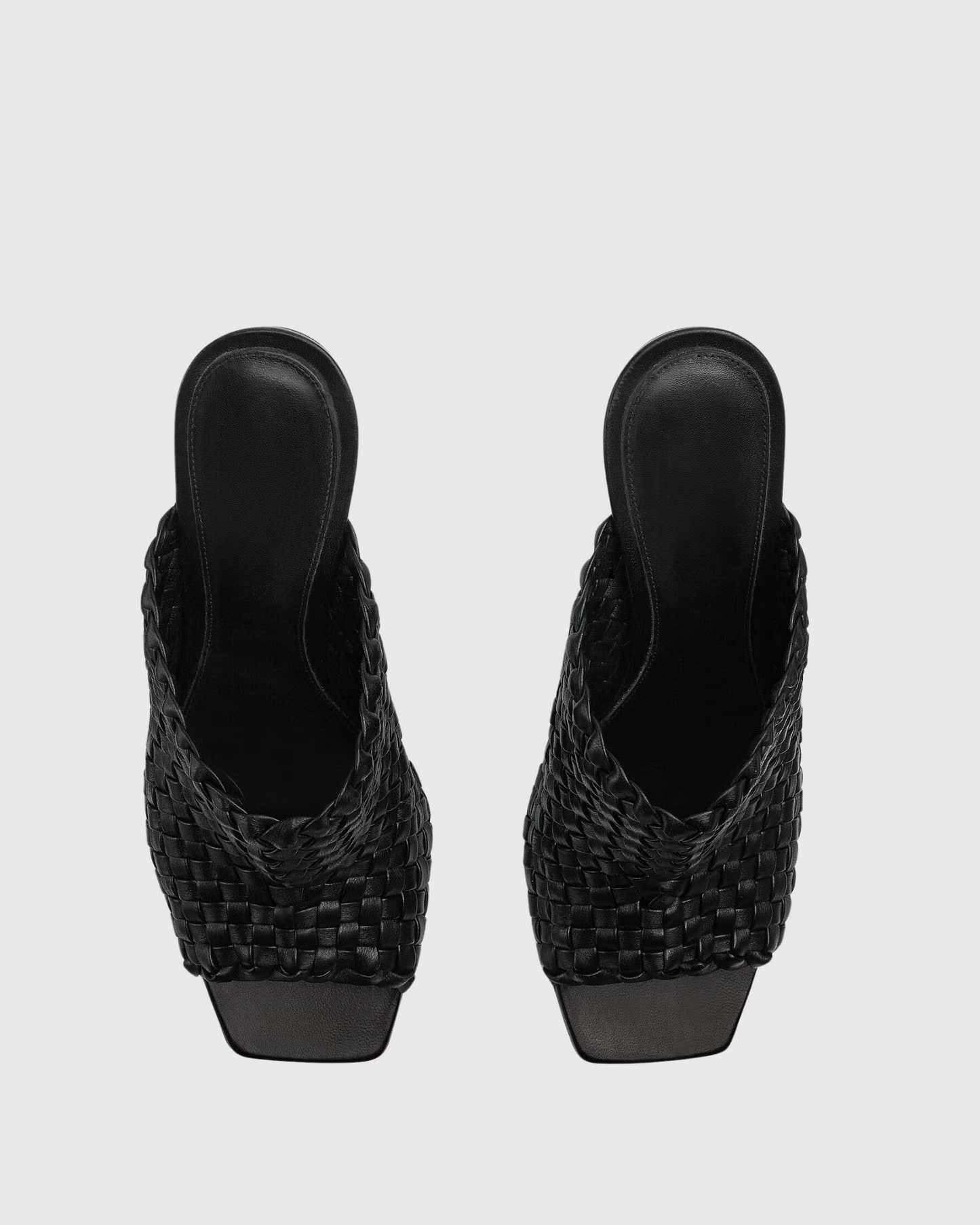 Fiamma Woven Metal Knot Mules In Black