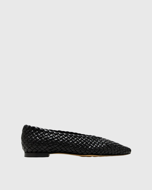 Filippa Woven Ballet Flats In Black