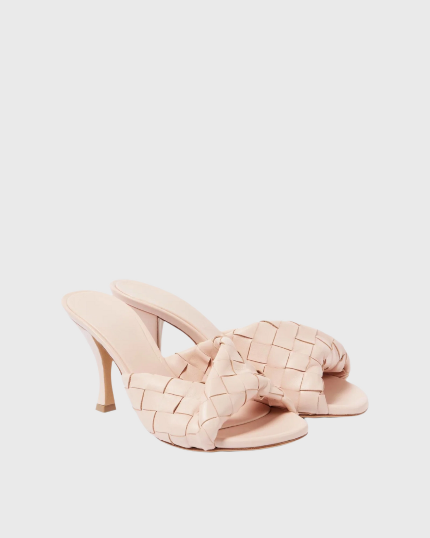 Filippa Woven Leather Slippers In Pink