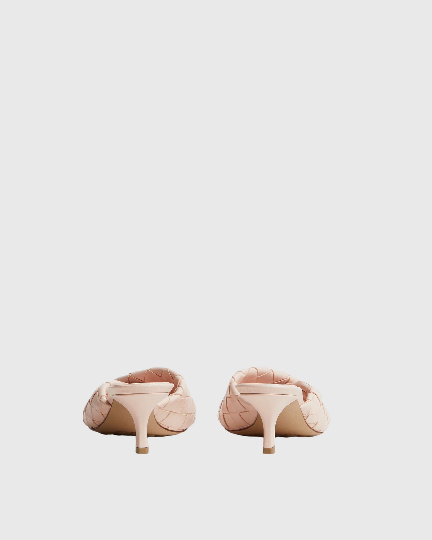 Filippa Woven Leather Slippers In Pink