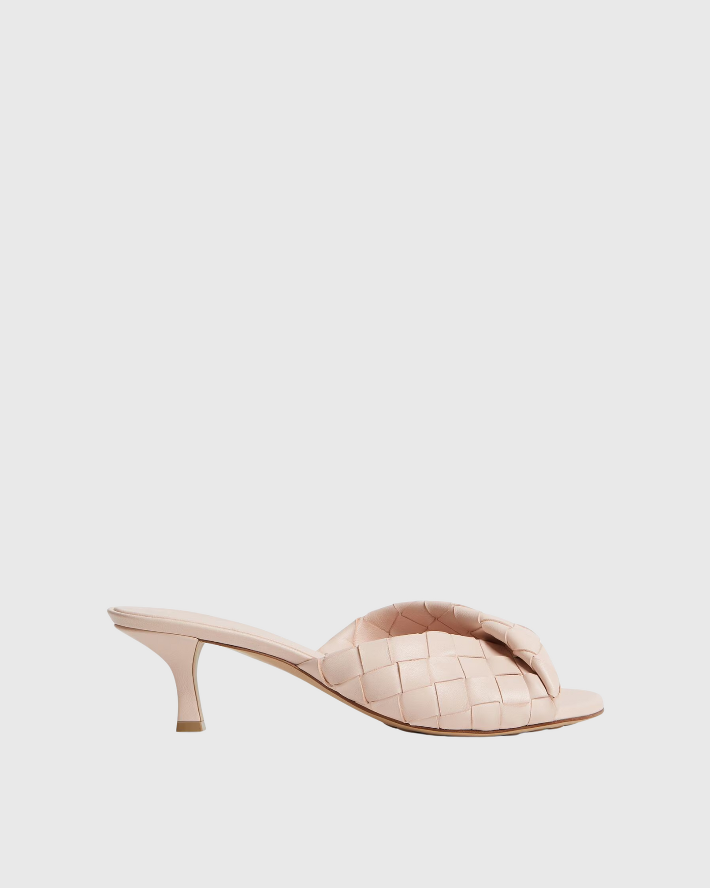 Filippa Woven Leather Slippers In Pink