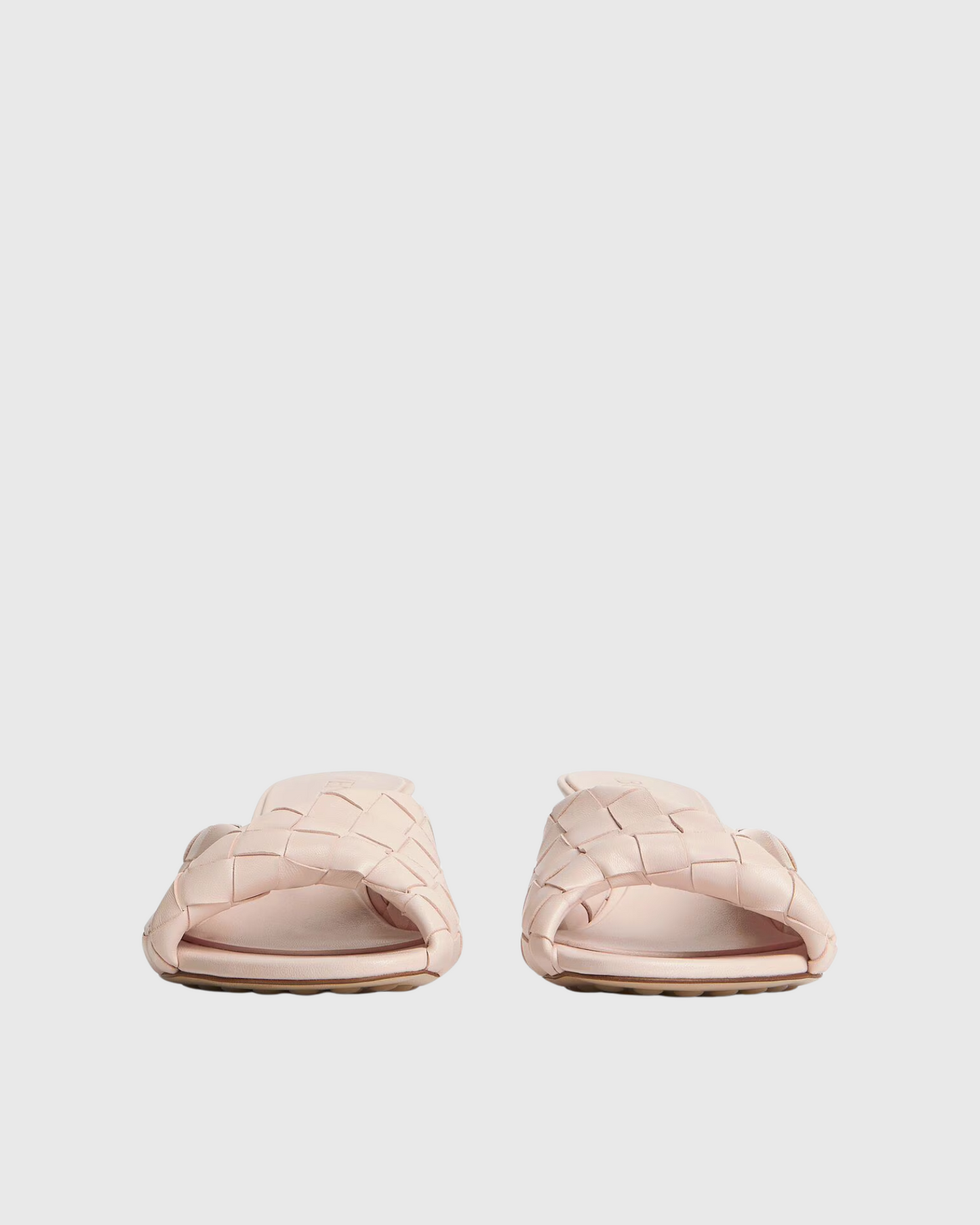 Filippa Woven Leather Slippers In Pink