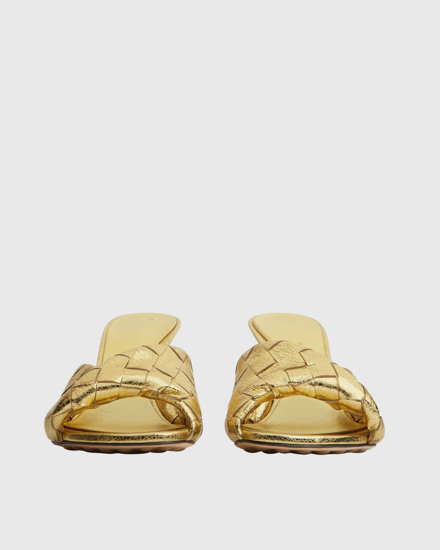 Filippa Woven Mules In Gold
