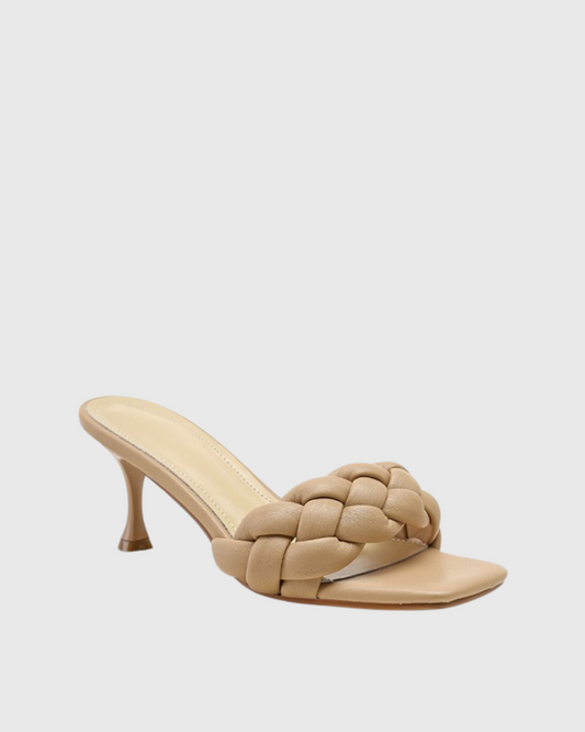 Filippa Woven Slippers In Beige