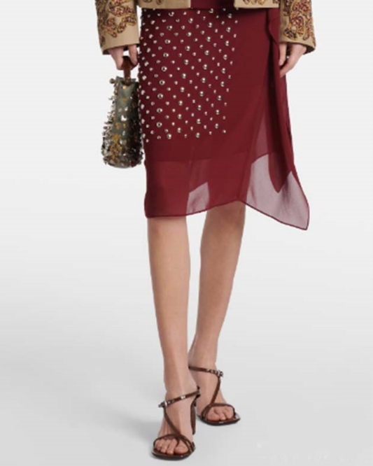 Fina Flared Heel Sandals In Brown