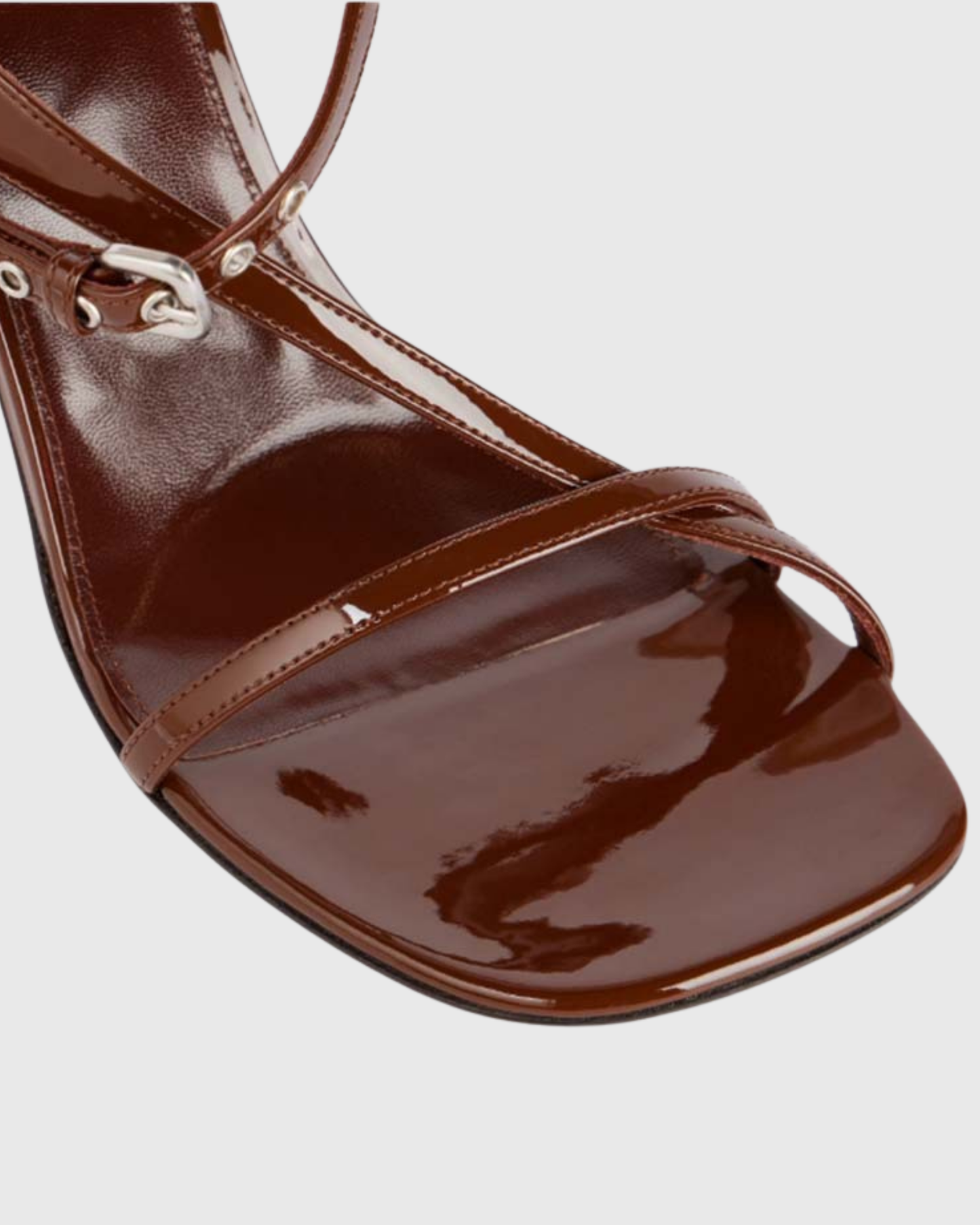 Fina Flared Heel Sandals In Brown