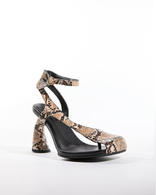 Fina Snake Print Split Toe Sandals