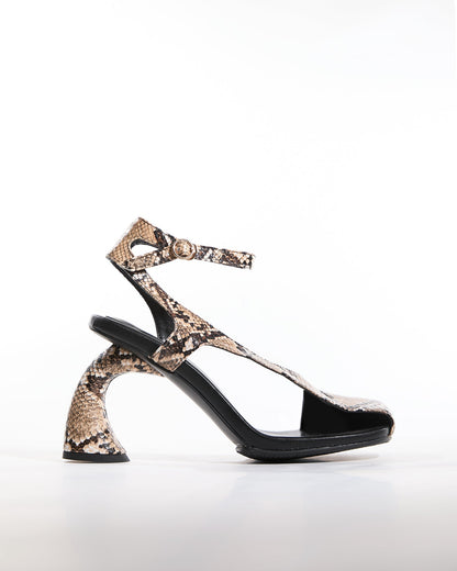 Fina Snake Print Split Toe Sandals