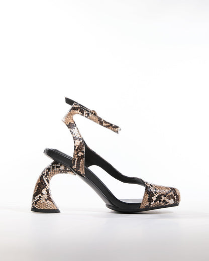 Fina Snake Print Split Toe Sandals
