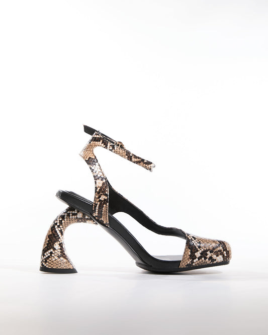 Fina Snake Print Split Toe Sandals