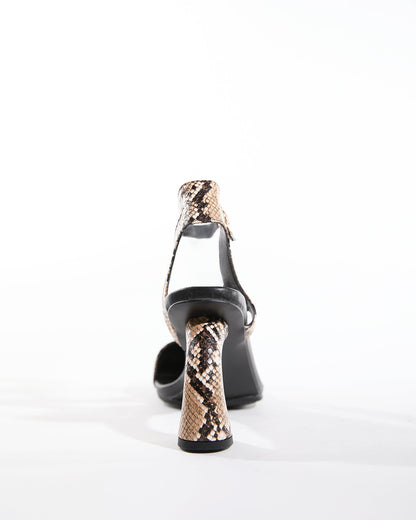 Fina Snake Print Split Toe Sandals
