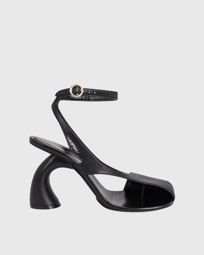 Fina Split Toe Heterotypic Heel Sandals In Black