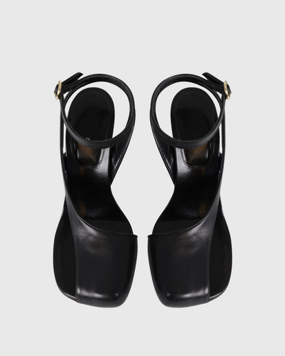 Fina Split Toe Heterotypic Heel Sandals In Black