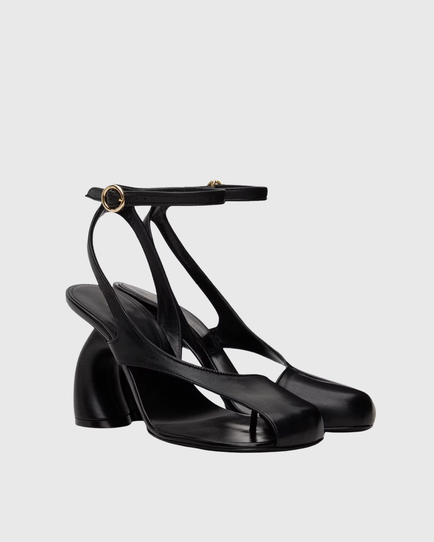 Fina Split Toe Heterotypic Heel Sandals In Black