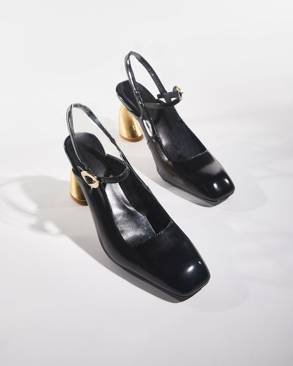 Fina Slingback Pumps In Black
