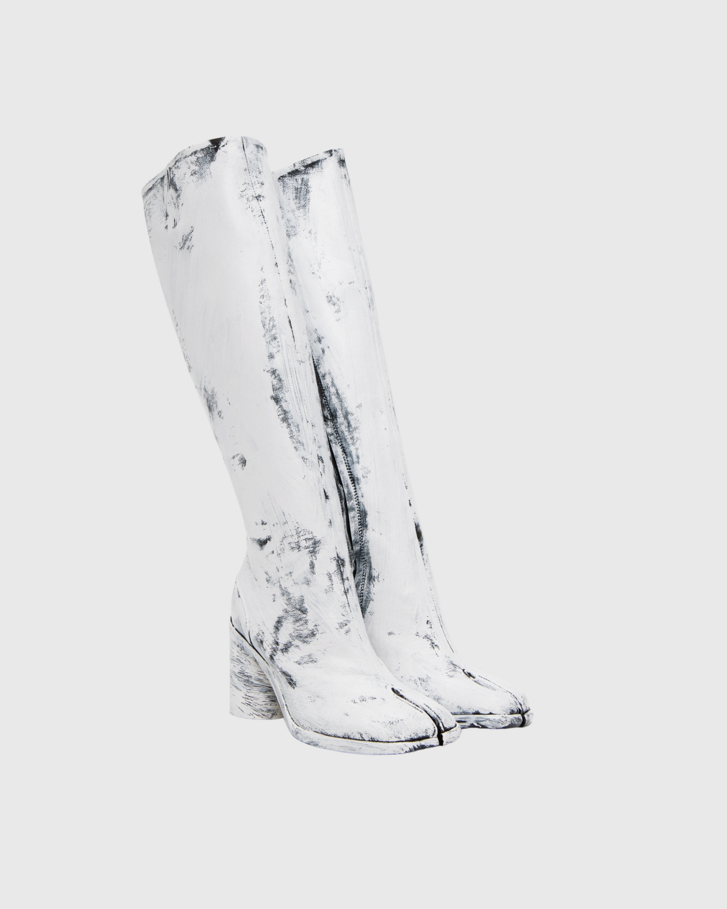 Fiore Paint Effect Tabi  Knee High Boots