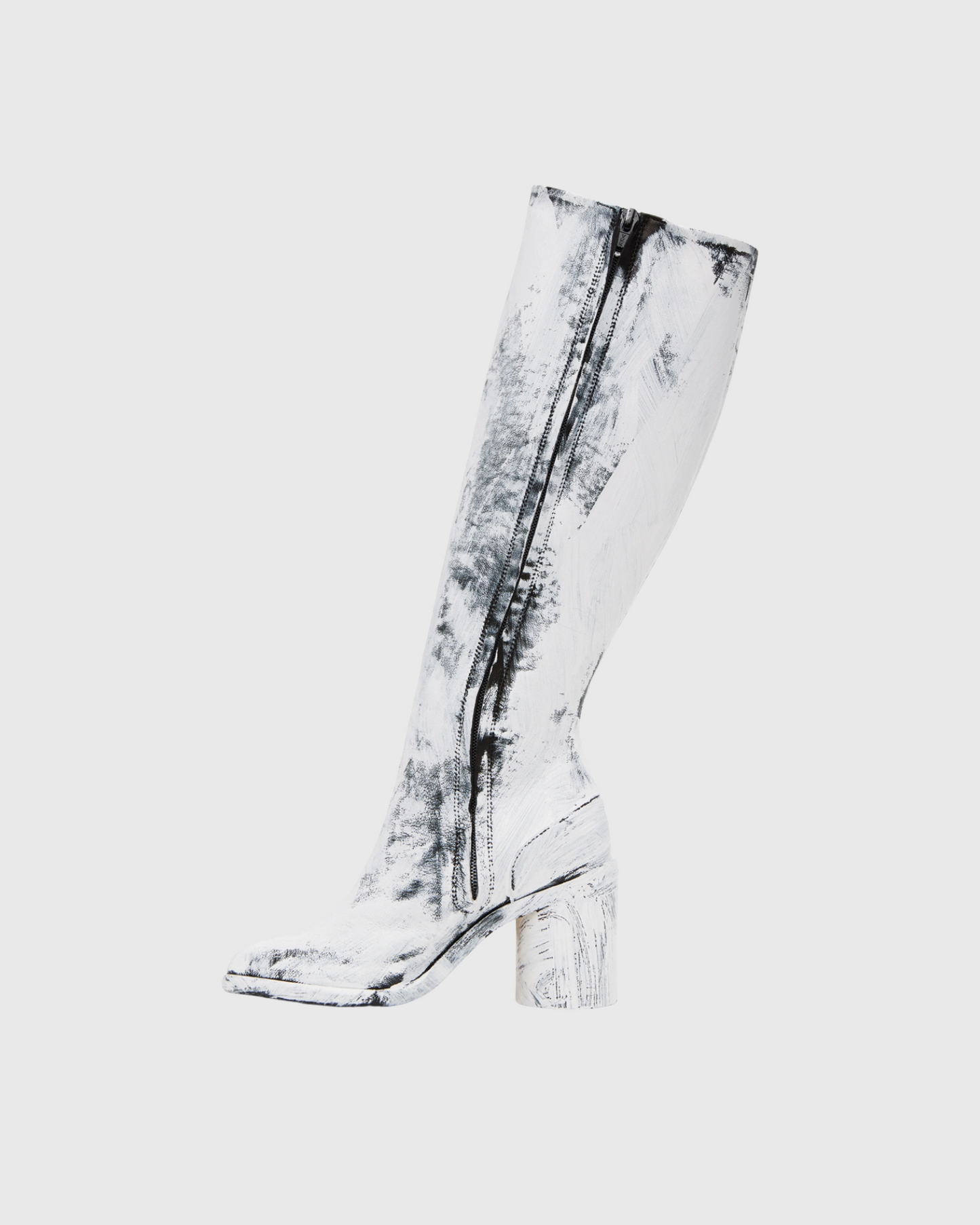 Fiore Paint Effect Tabi  Knee High Boots