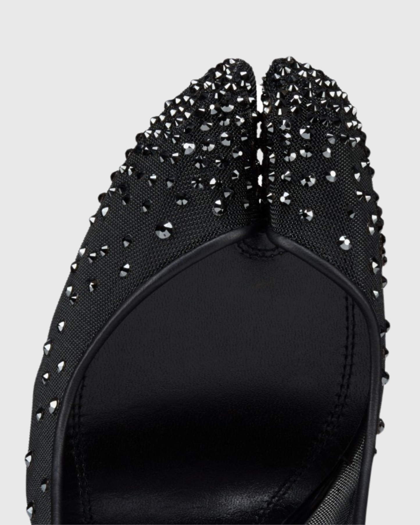 Fiore Rhinestone Mesh Tabi Pumps In Black