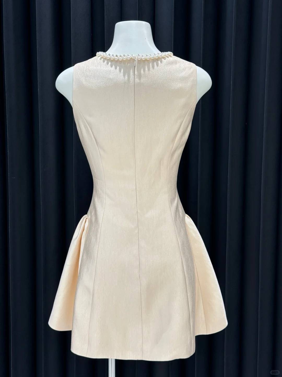 Pretty A Line Satin Beads Neck Short Homecoming Dress,Vacation Dress,Summer 16th Birthday Dress GG4640