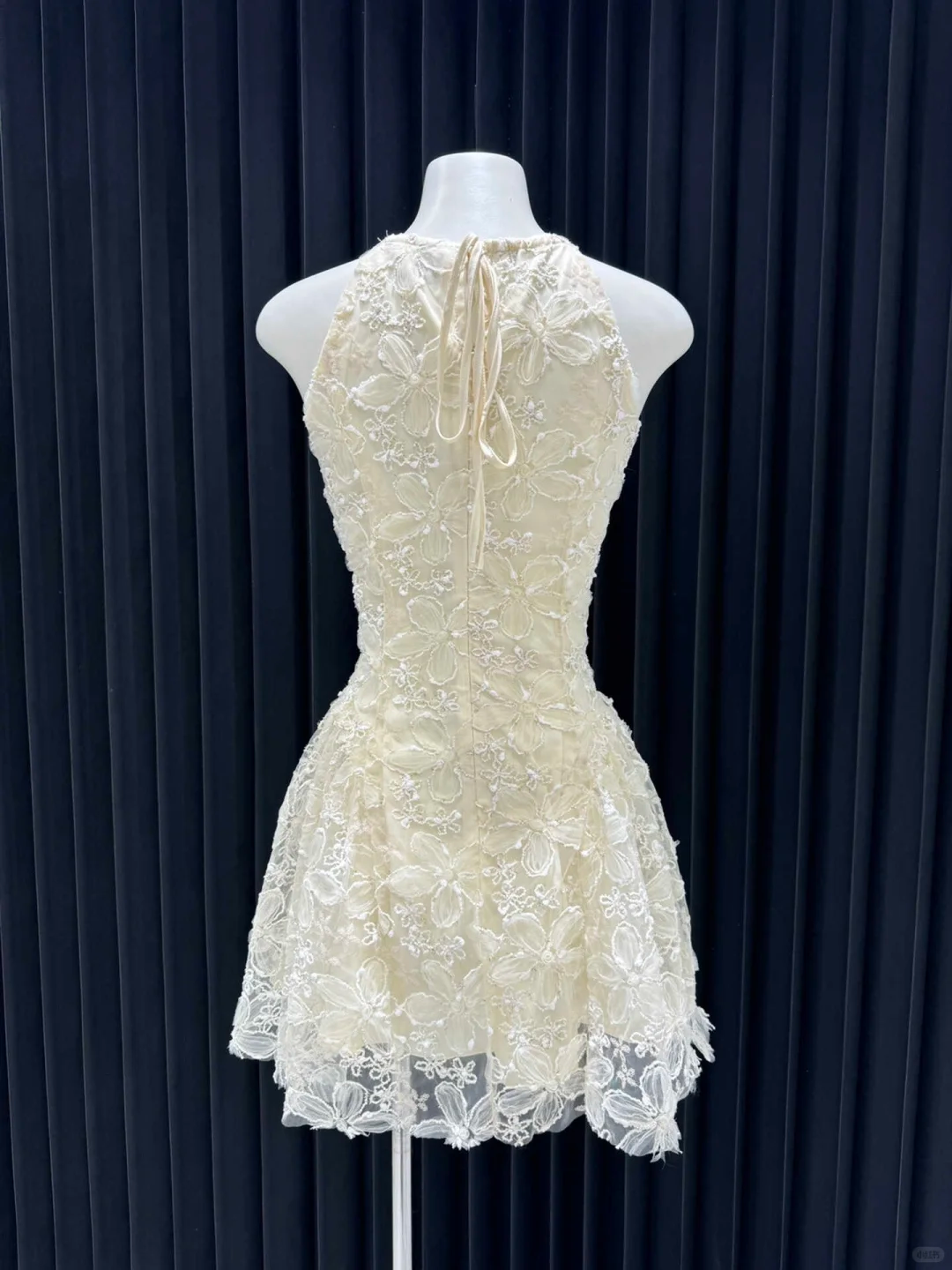 Pretty A Line Halter Lace Floral Short Homecoming Dress,Vacation Dress,Summer 17th Birthday Dress GG4643