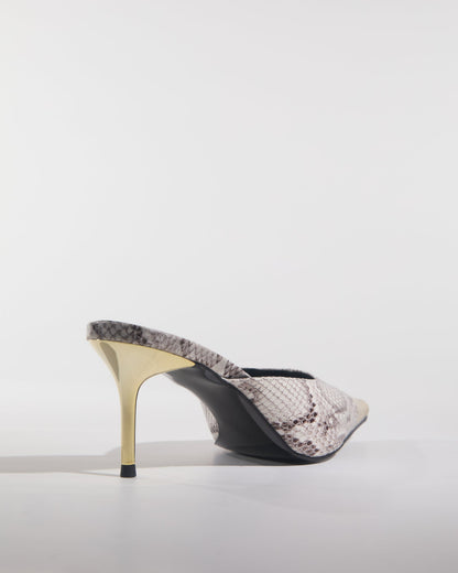 Georgia Snake Print Mules