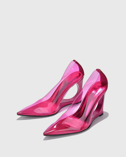 Gerarda PVC Wedge Pumps