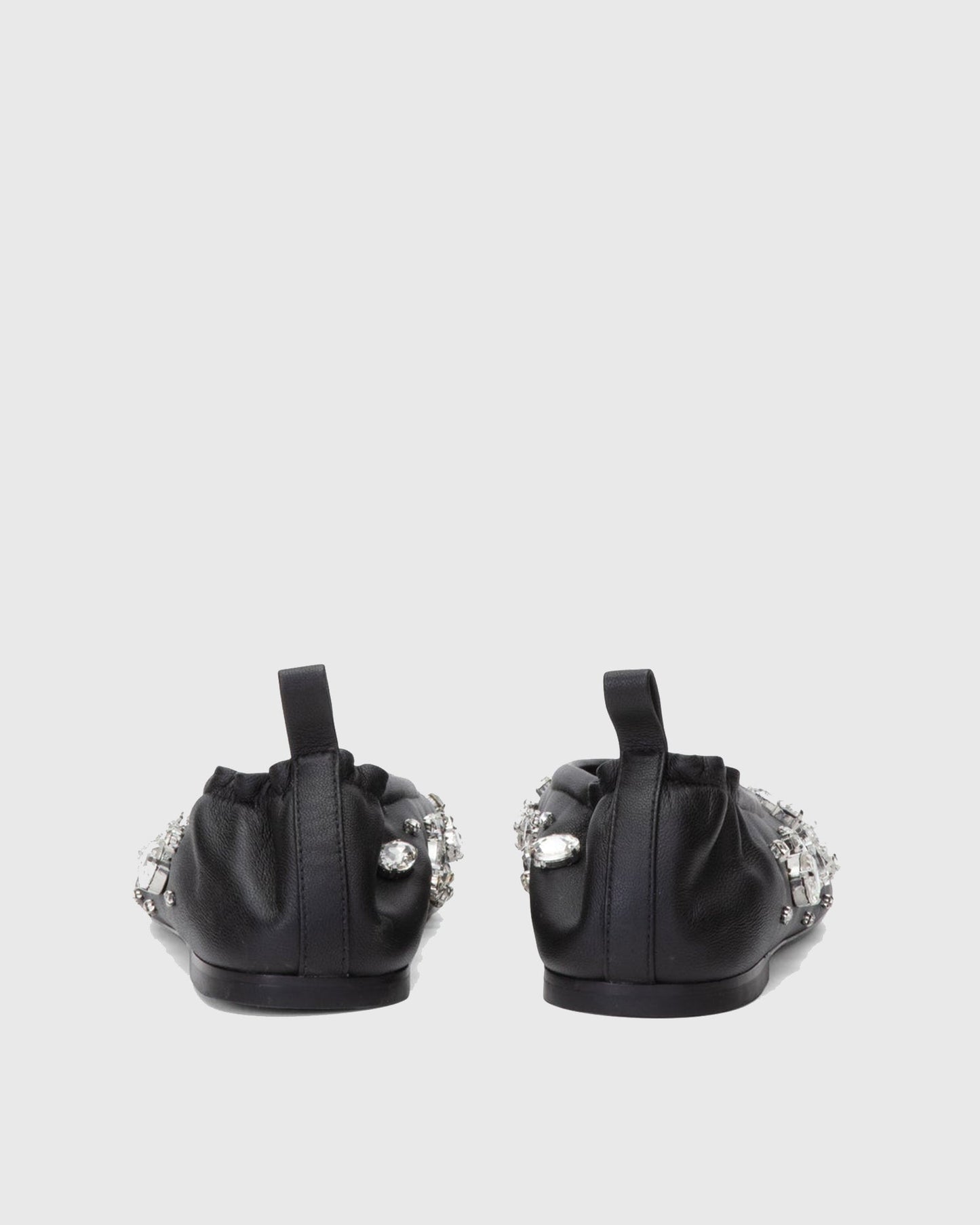 Gianna Rhinestone Ballet Flats In Black