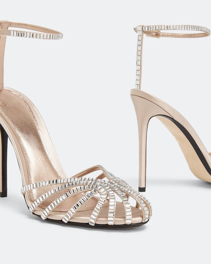 Giannina Rhinestone Embellished Cage Sandals