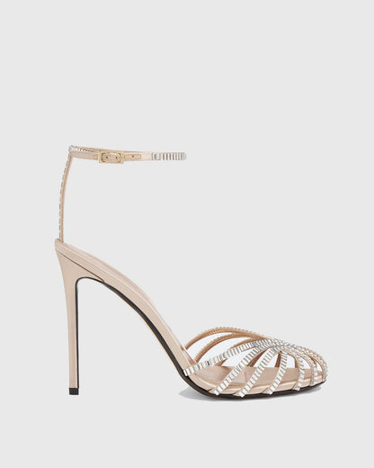 Giannina Rhinestone Embellished Cage Sandals