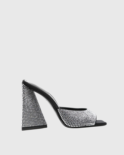 Grady Rhinestone Embellished Slippers In Black