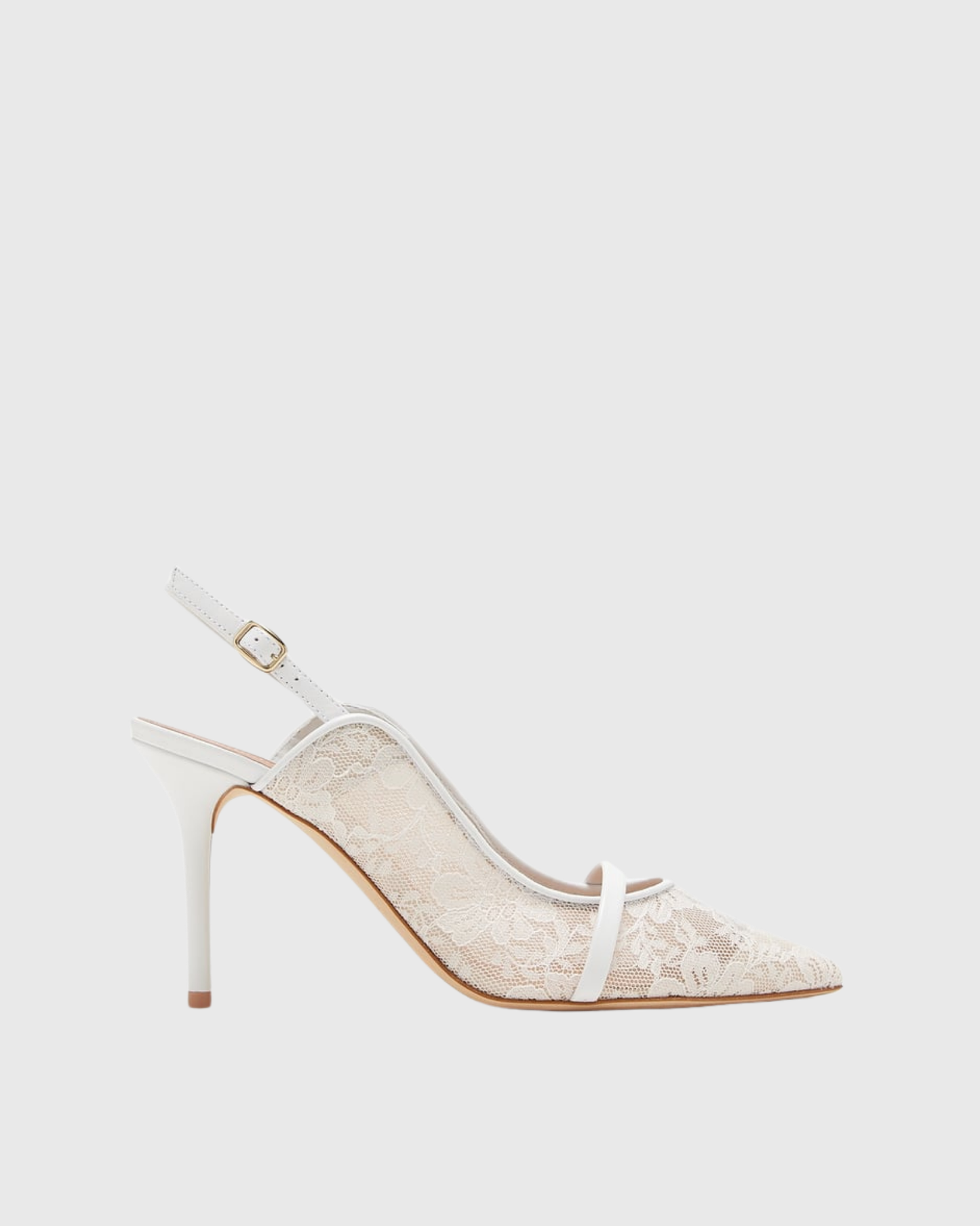 Greeley Lace Slingback Pumps In White