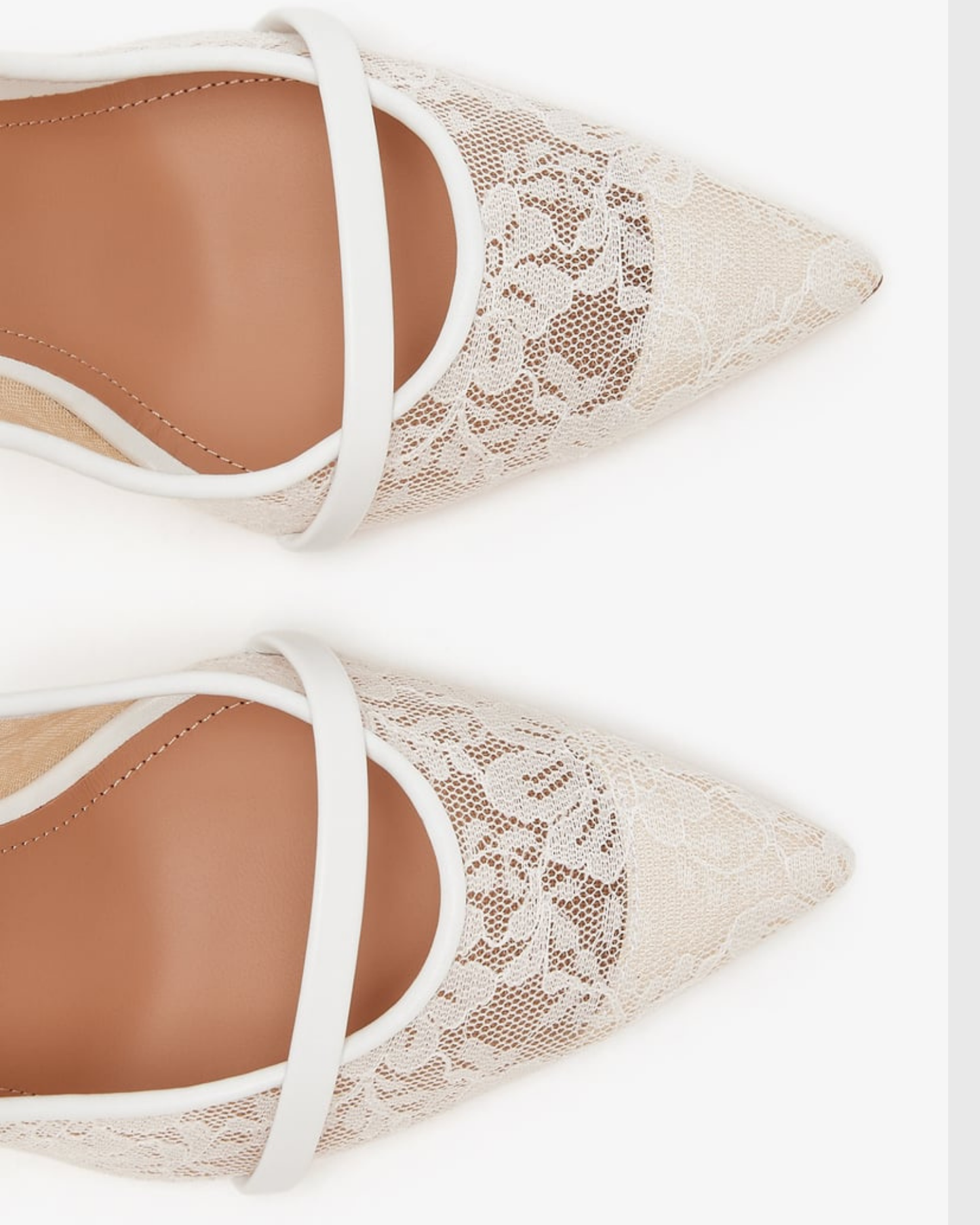 Greeley Lace Slingback Pumps In White