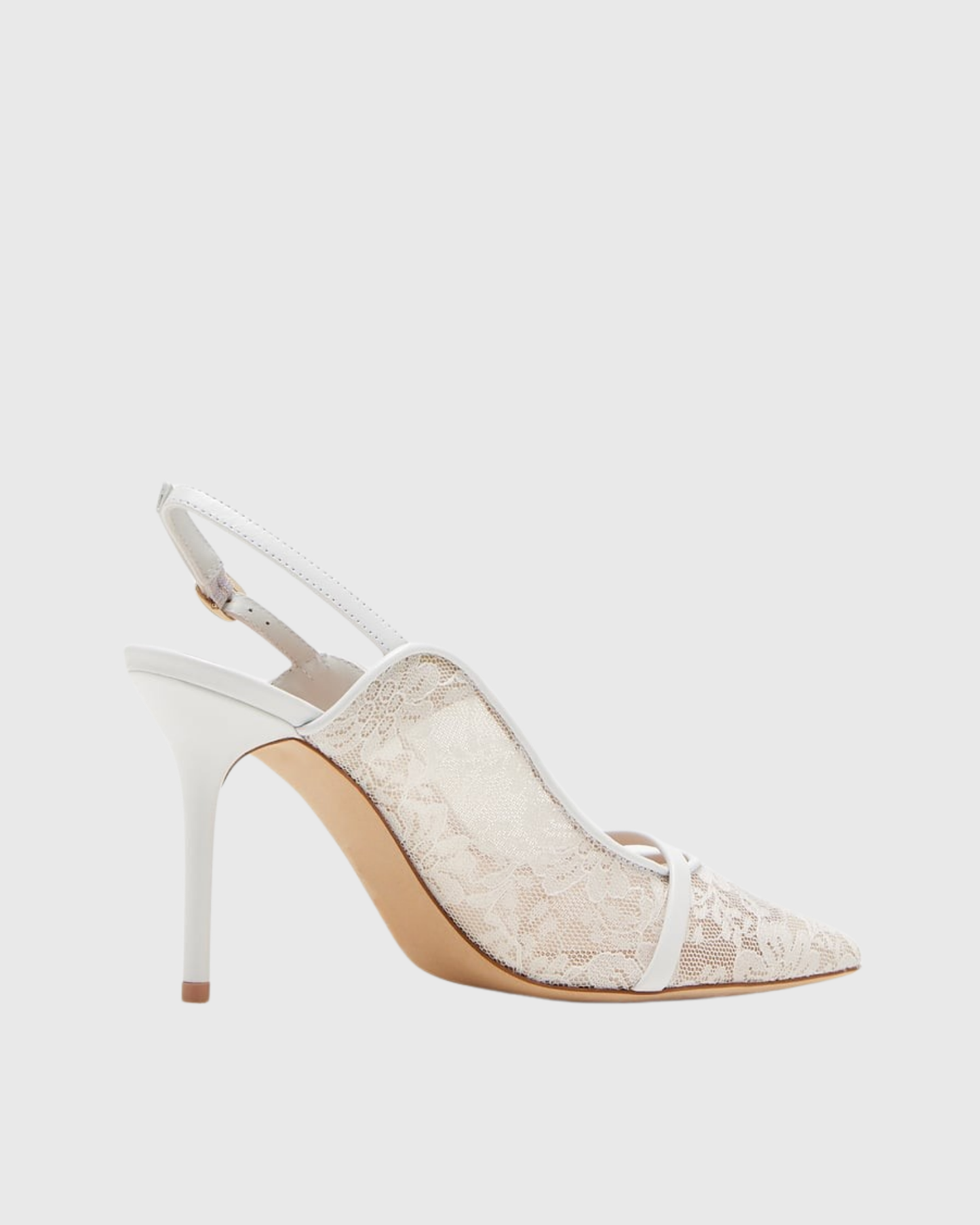 Greeley Lace Slingback Pumps In White