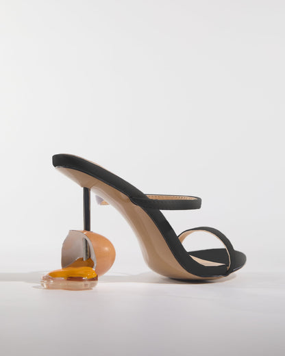 Harlow Egg Heels In Black