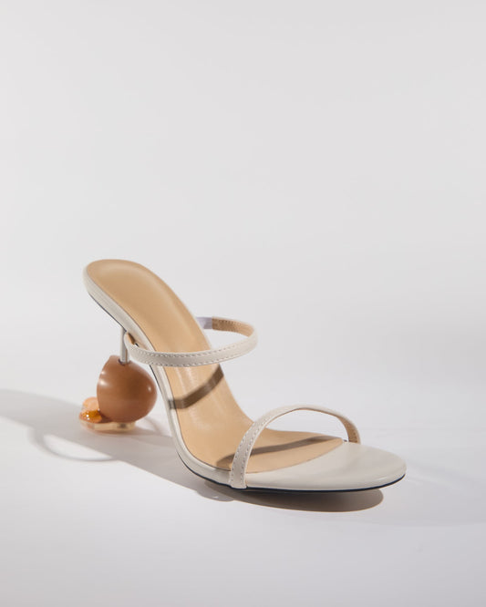 Harlow Egg Heels In White