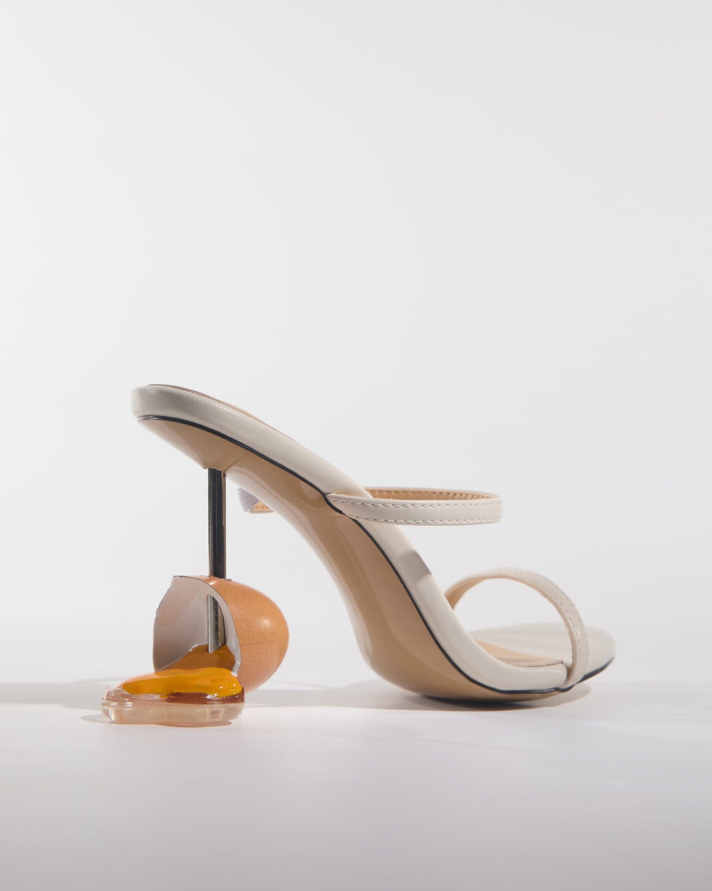 Harlow Egg Heels In White