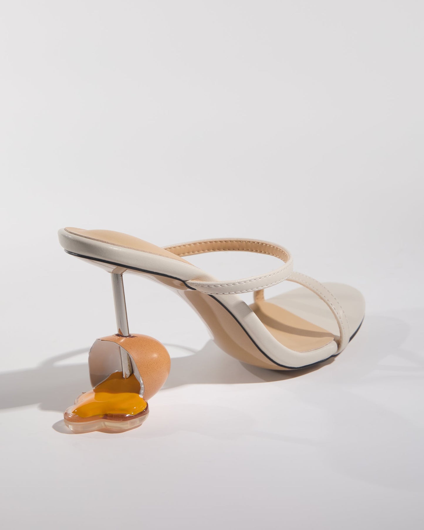 Harlow Egg Heels In White