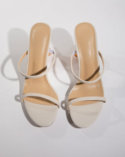 Harlow Egg Heels In White