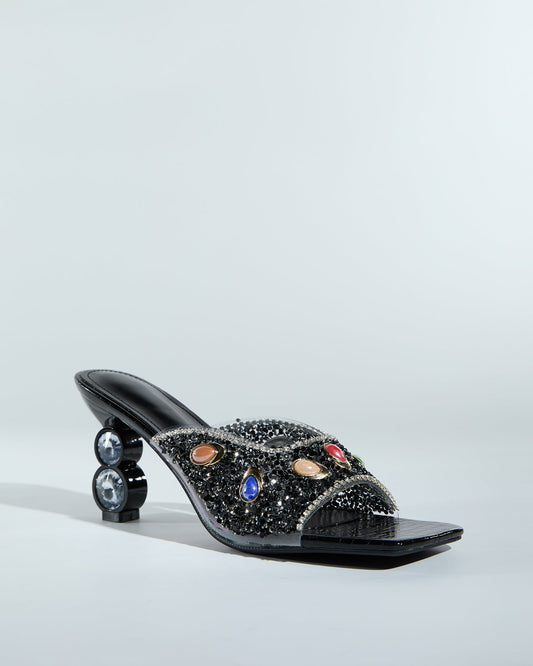 Hazel Gem Embellished Slippers