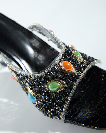 Hazel Gem Embellished Slippers